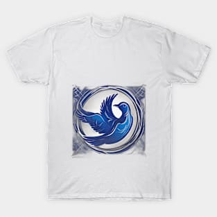 Blue Phoenix Rising Artwork No. 945 T-Shirt